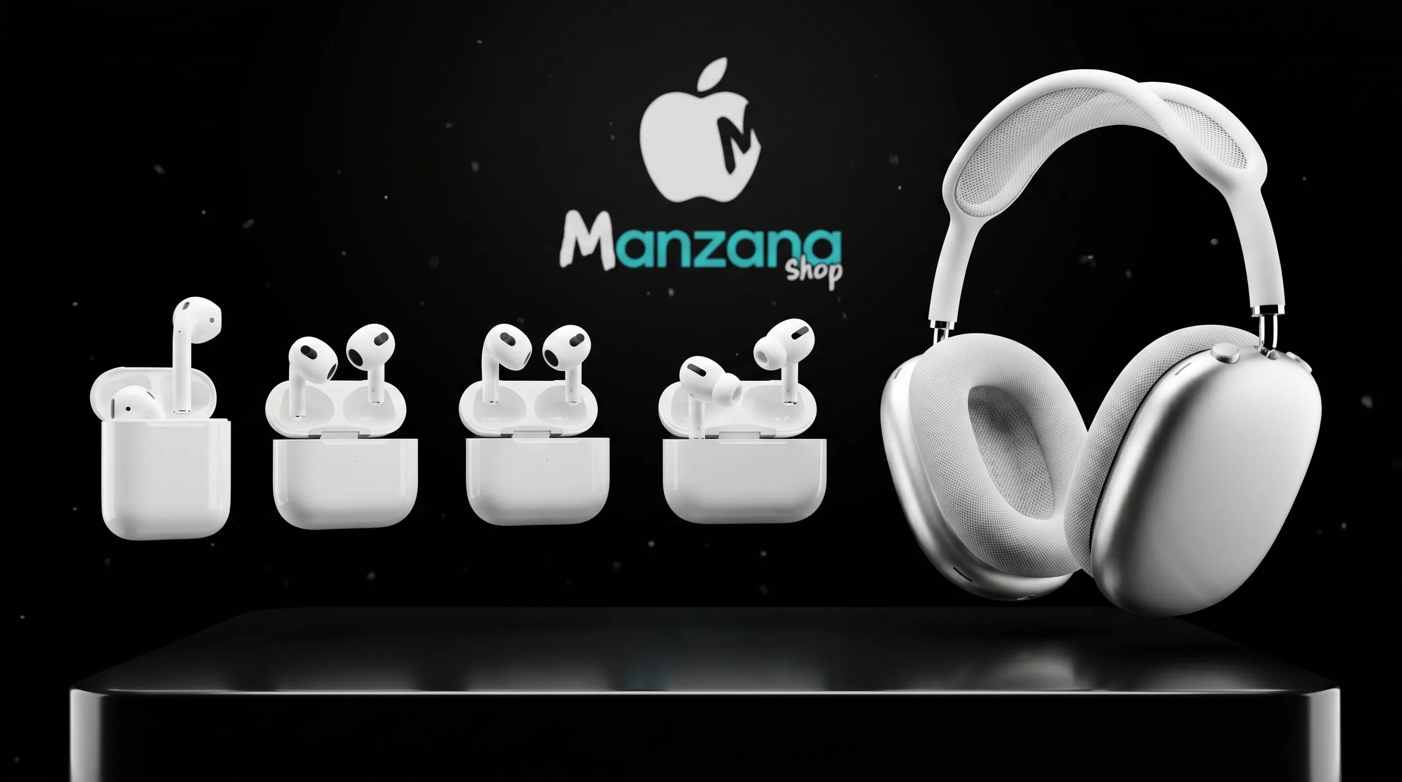 Familia completa de AirPods en Manzana Shop